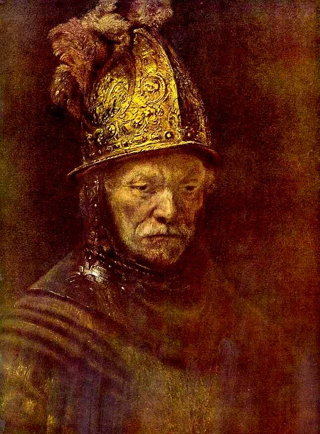 Мужчина в золотoм шлеме 1651